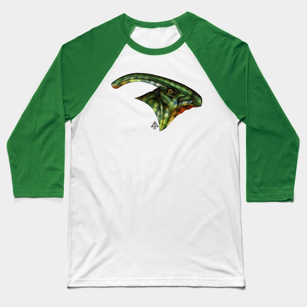 Hadrosaur Baseball T-Shirt by BadheadGadroon